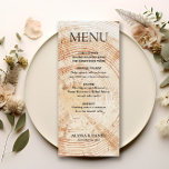 Rustic Wedding Tree Wood bark Grain  Menu<br><div class="desc">Introducing our Rustic Wedding Tree Wood Bark Grain Menu, the perfect addition to your rustic-themed wedding. These customisable menu cards feature a combination of modern and serif fonts for the menu title, creating a stylish and visually appealing design. The rustic wood grain background adds a touch of natural charm, further...</div>