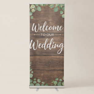 Rustic Wedding Welcome Banner Stand – Wood Greener