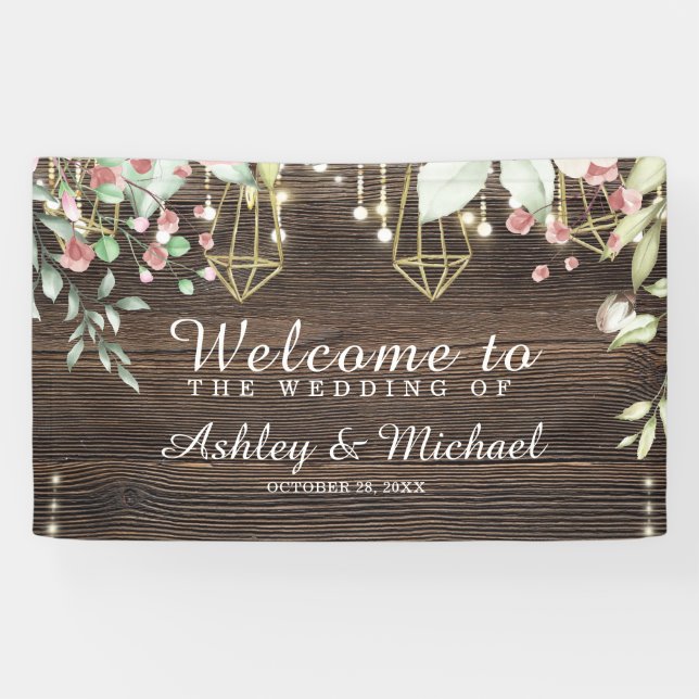Rustic Wedding Welcome Party Banner (Horizontal)