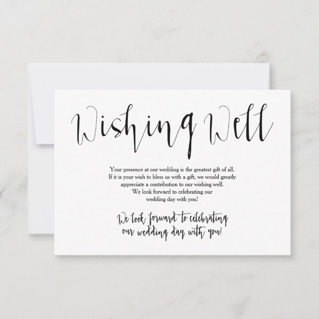 Rustic Wedding Wishing Well Invitation (Front)