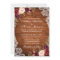 Rustic Wedding Wood Burgundy Floral Lace Invite