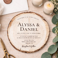 Rustic Wedding Wood Cut Unique Custom
