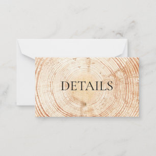 Rustic Wedding Wood Grain Details QR code Template