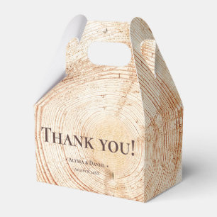 Rustic Wedding Wood tree bark rings Texture Custom Favour Box