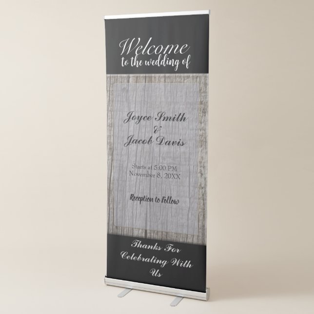 Rustic welcome and information  retractable banner (3/4)