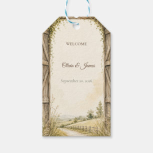 Rustic Welcome Wedding Gift Tag