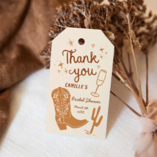 Rustic Western Baby Shower Thank you Gift Tags