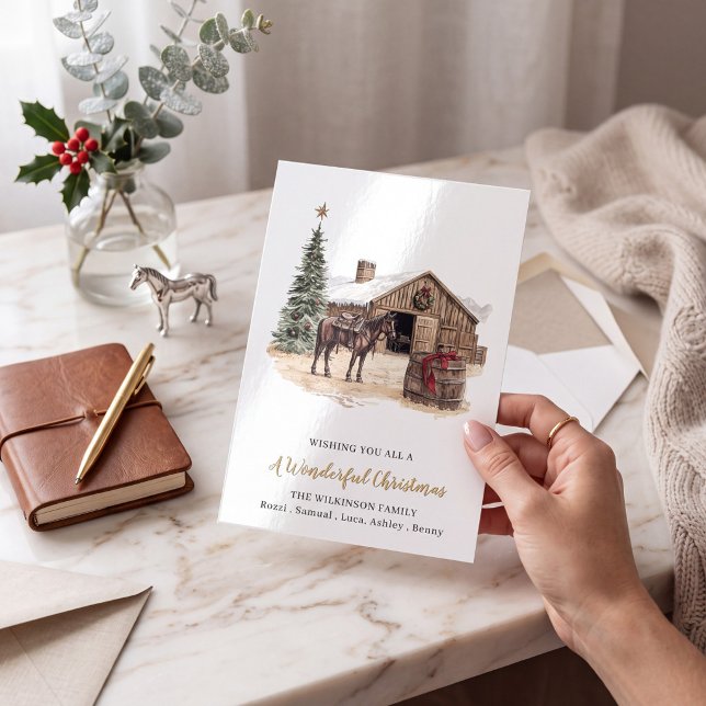 Rustic Western Barn Christmas Card (Creator Uploaded)