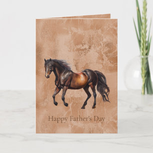 Rustic Western Brown Horse Card
