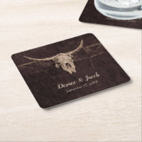 Rustic Western Bull Skull Wedding Country Texture