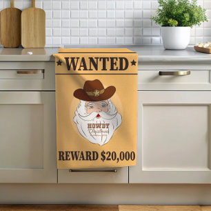 Rustic Western Christmas Tea Towel