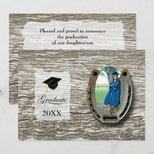 Rustic Western College Graduation Announcement