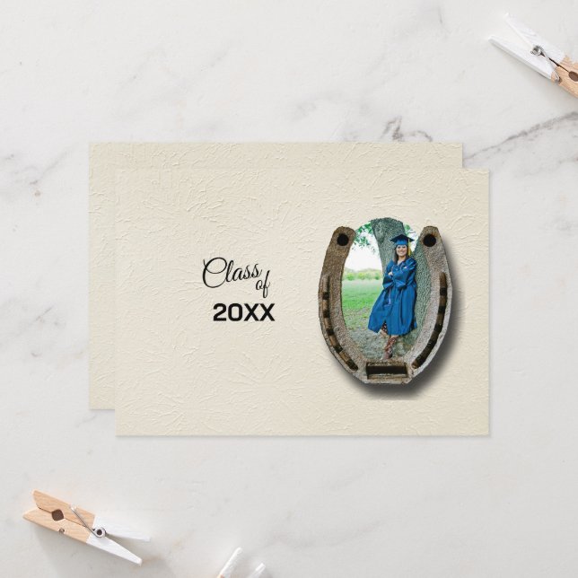 Rustic Western College Graduation Announcement  (Front/Back In Situ)