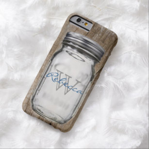 rustic western country chic customisable mason jar barely there iPhone 6 case