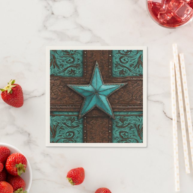 Rustic Western Country Cowboy Texas Lone Star Napkin (Insitu)