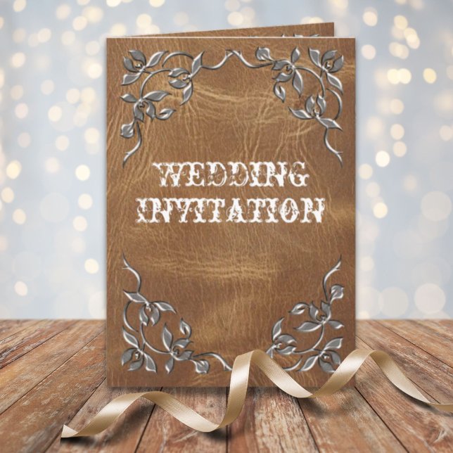 Rustic Western Country Cowboy Wedding Invitation (Rustic Western Country Cowboy Wedding Invitation)