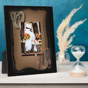 rustic western country cowboy wedding plaque