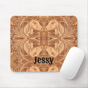 rustic western country equestrian horse lover mouse mat