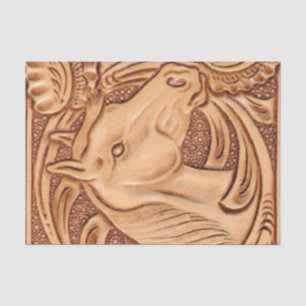 rustic western country leather equestrian horse tissue paper