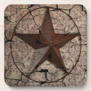Rustic Western Country Primitive Texas Star Coaster