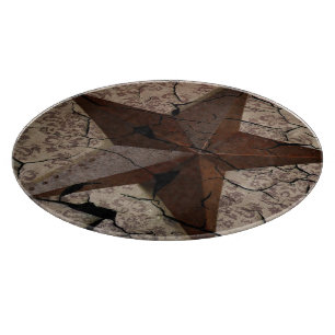 Rustic Western Country Primitive Texas Star Cutting Board