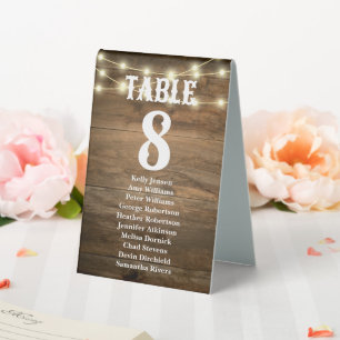 Rustic Western Country Wedding Seating Chart