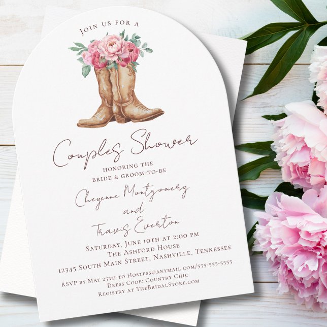 Rustic Western Couples Wedding Shower  Invitation (Creator Uploaded)