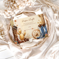 Rustic Western Cowboy Diapper Raffle