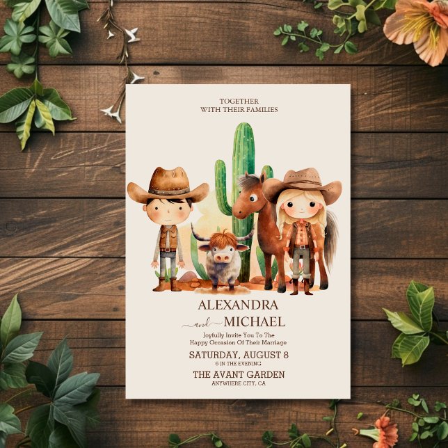 Rustic Western Cowboy Wedding Invitation (Creator Uploaded)
