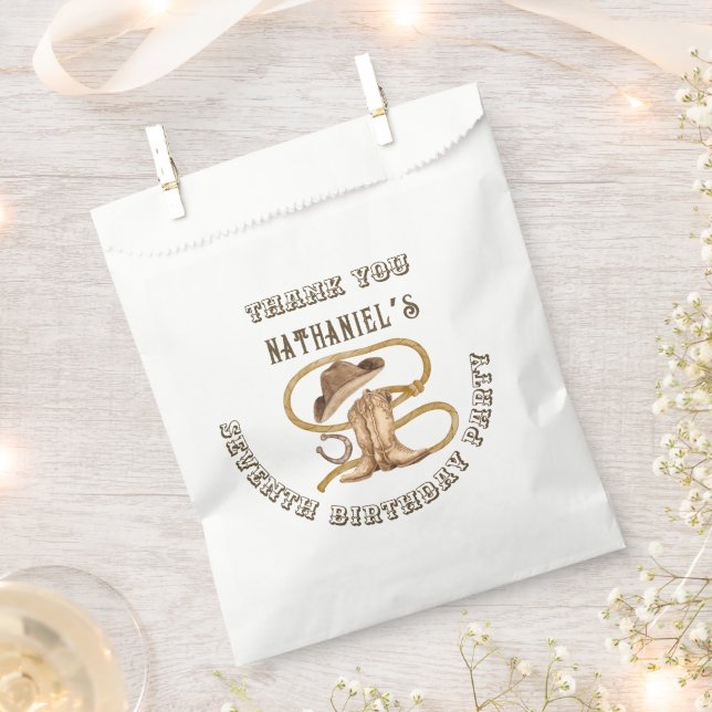 Rustic western cowboy you are wanted favour bags (Clipped)