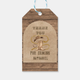 Rustic western cowboy you are wanted gift tags