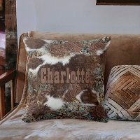 Rustic Western Cowhide Leather Name