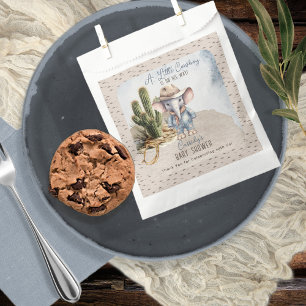Rustic Western Elephant Cowboy Boy Baby Shower Favour Bags