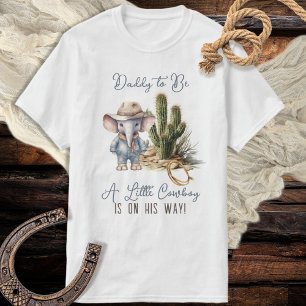 Rustic Western Elephant Cowboy Mummy to Be T-Shirt