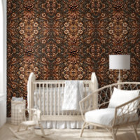 Rustic Western Embossed Leather Look Floral Print