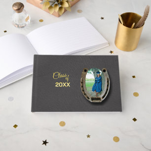 Rustic Western foil Graduation Party Guestbook