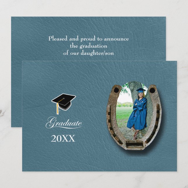 Rustic Western Hi-School Graduation Announcement  (Front/Back)