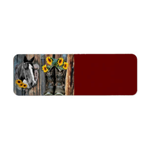 Rustic Western Horse Cowboy boots Sunflowers