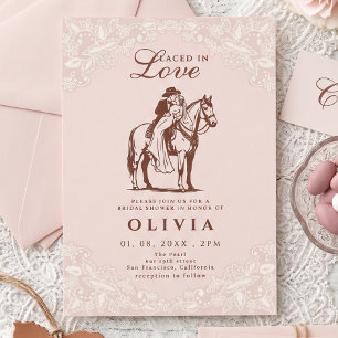 Rustic Western Horse Laced in Love Bridal shower Invitation