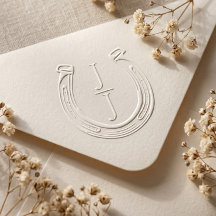 Rustic Western Horseshoe Custom Monogram Wedding