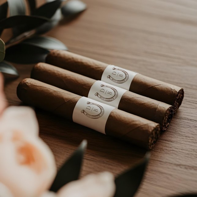 Rustic Western Horseshoe Monogram Cigar Bands (Rustic Western Horseshoe Monogram Cigar Bands)