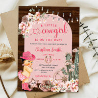 Rustic Western Pink Boots Cowgirl Baby Shower