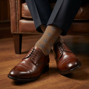 Rustic Western Plain Stars Socks