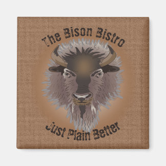 Rustic Western Plains Bison Magnet
