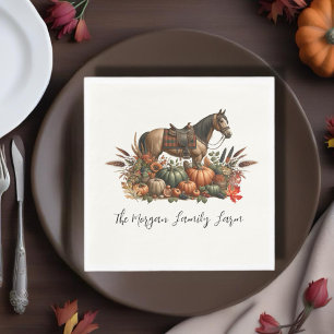 Rustic Western Pleasure Horse Thanksgiving Napkin