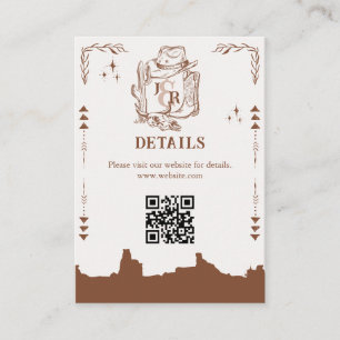 Rustic Western Ranch Farm Barn Cowboy Thank You Enclosure Card