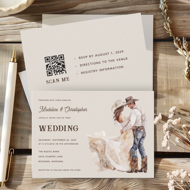Rustic Western Ranch Wedding Invitation (Creator Uploaded)