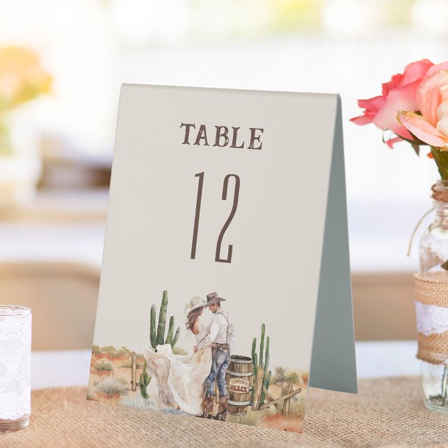 Rustic Western Ranch Wedding Table Number (Creator Uploaded)