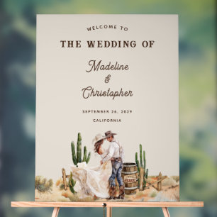 Rustic Western Ranch Wedding Welcome Sign