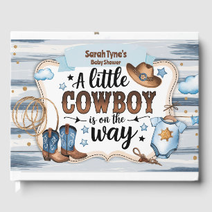 Rustic Western Rodeo Boys Baby Shower  Guest Book